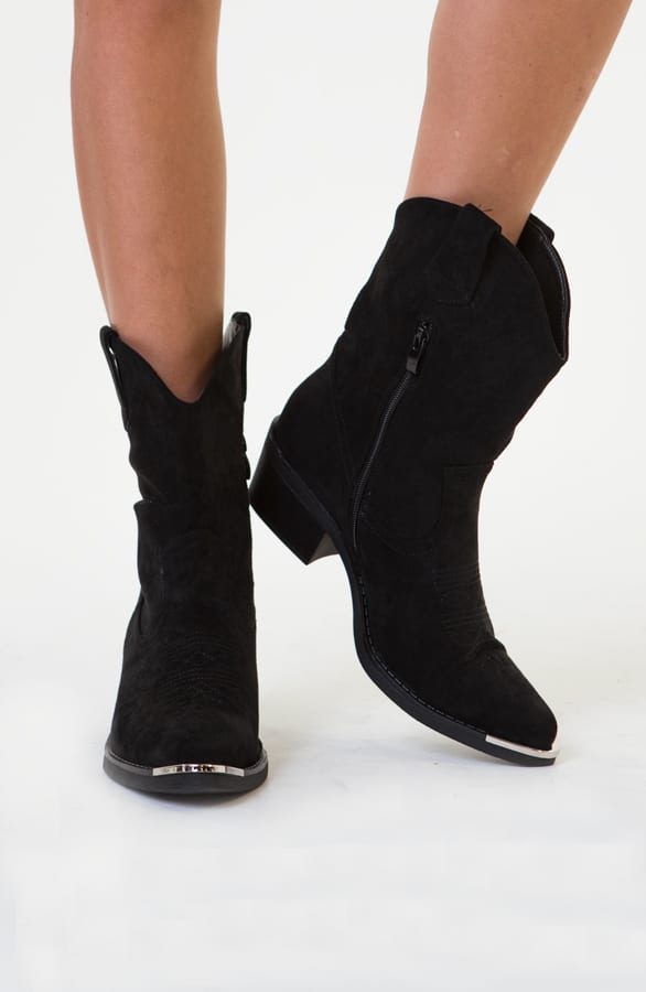 Iris Cowboylaarzen Metallic Zwart – shoparchief — foto 2