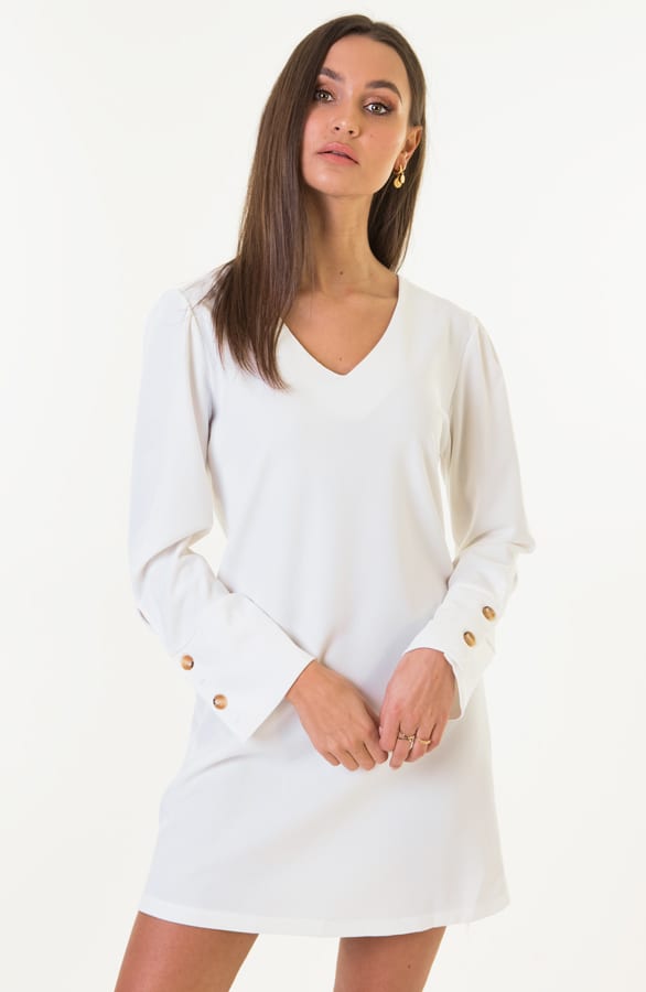 Jasmine Tuniek Met Knopen Wit – shoparchief