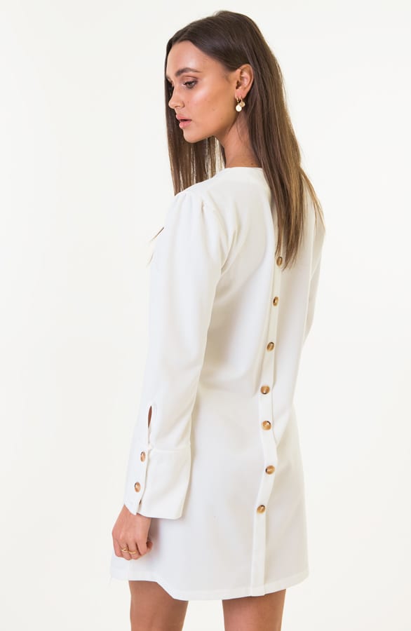Jasmine Tuniek Met Knopen Wit – shoparchief — foto 2