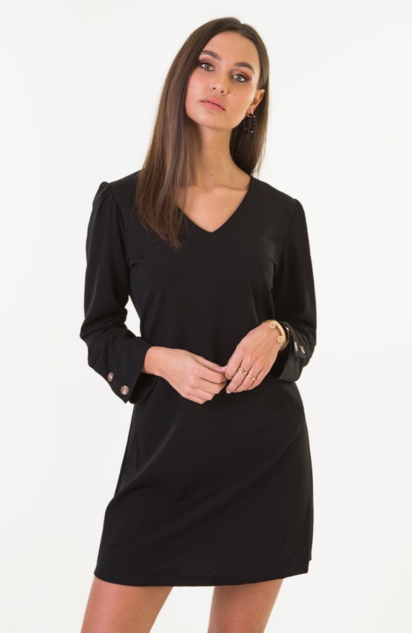 Jasmine Tuniek Met Knopen Zwart – shoparchief — foto 2