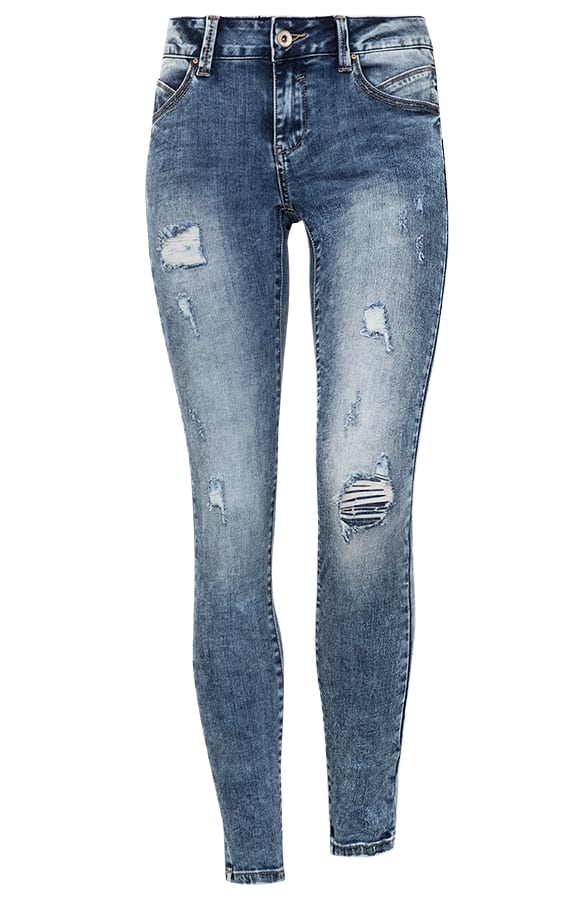 Jenna Damaged Jeans Blauw – shoparchief