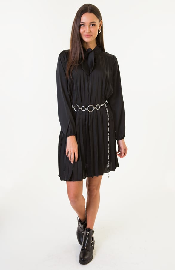 Laurie Plisse Jurk Zwart – shoparchief — foto 3