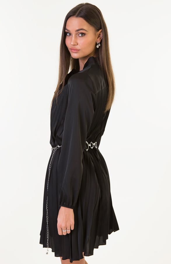 Laurie Plisse Jurk Zwart – shoparchief — foto 4