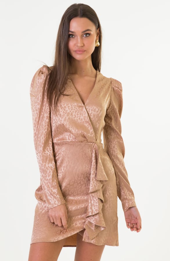 Lieke Zijden Jurk Panter Champagne – shoparchief — foto 4