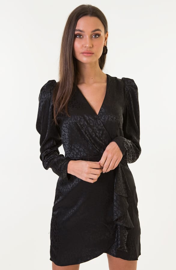 Lieke Zijden Jurk Panter Zwart – shoparchief — foto 4