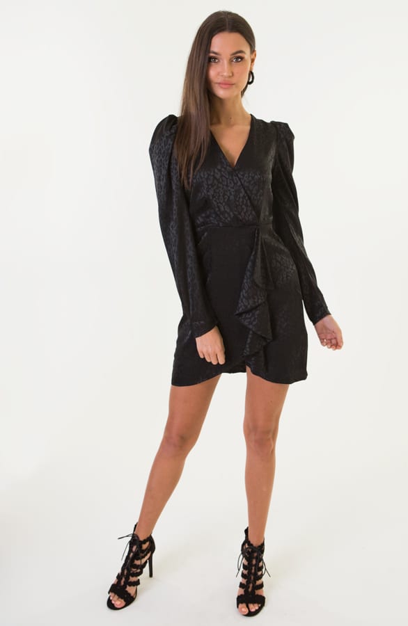Lieke Zijden Jurk Panter Zwart – shoparchief — foto 2