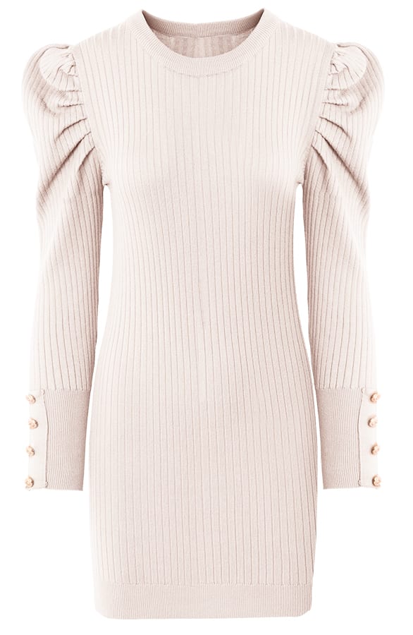 Louise Stretch Jurk Beige – shoparchief