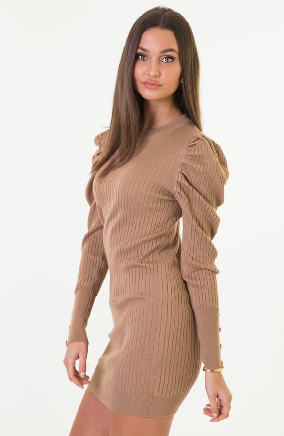 Louise Stretch Jurk Taupe – shoparchief — foto 3
