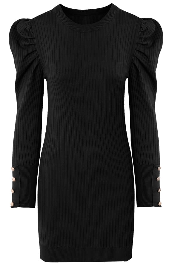 Louise Stretch Jurk Zwart β shoparchief