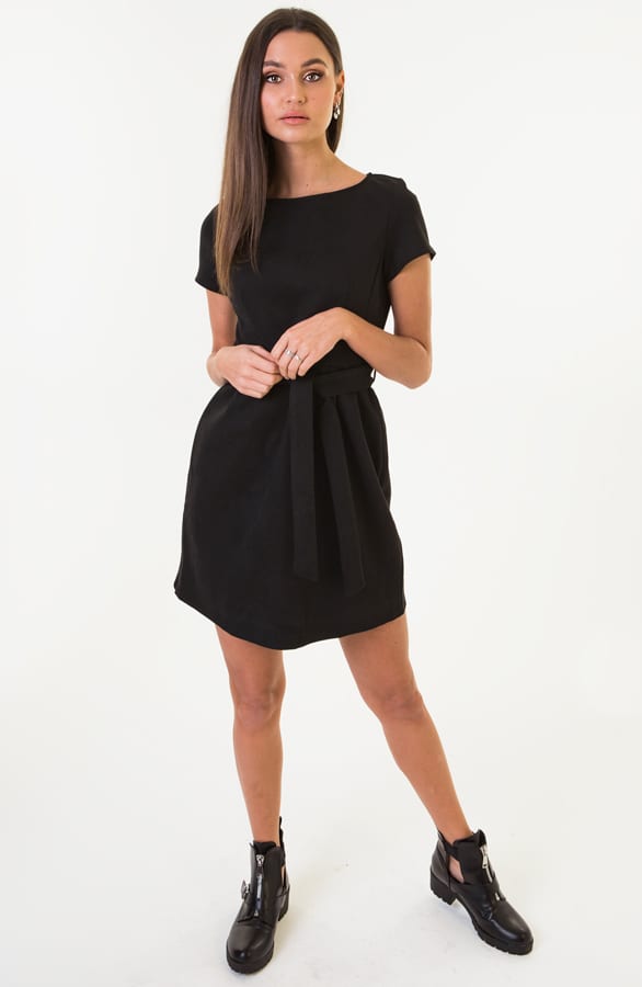 Margot Suede Jurk Zwart – shoparchief — foto 3