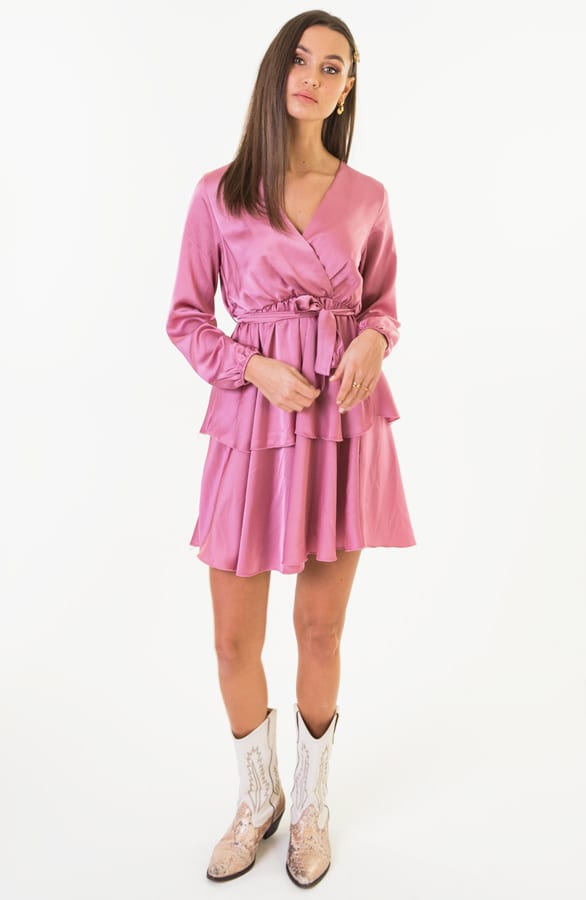 Olivia Satijnen Jurk Oud Roze – shoparchief — foto 2