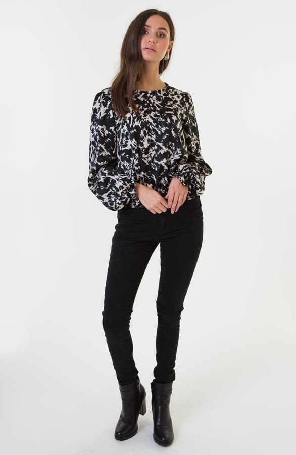 Verena Satijnen Blouse Zwart – shoparchief — foto 2
