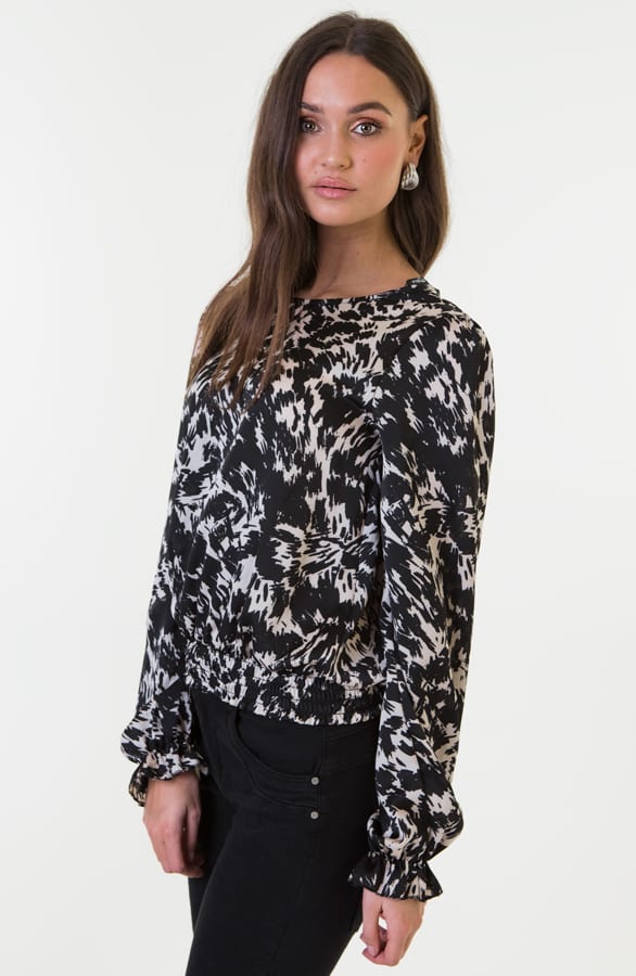 Verena Satijnen Blouse Zwart – shoparchief — foto 3