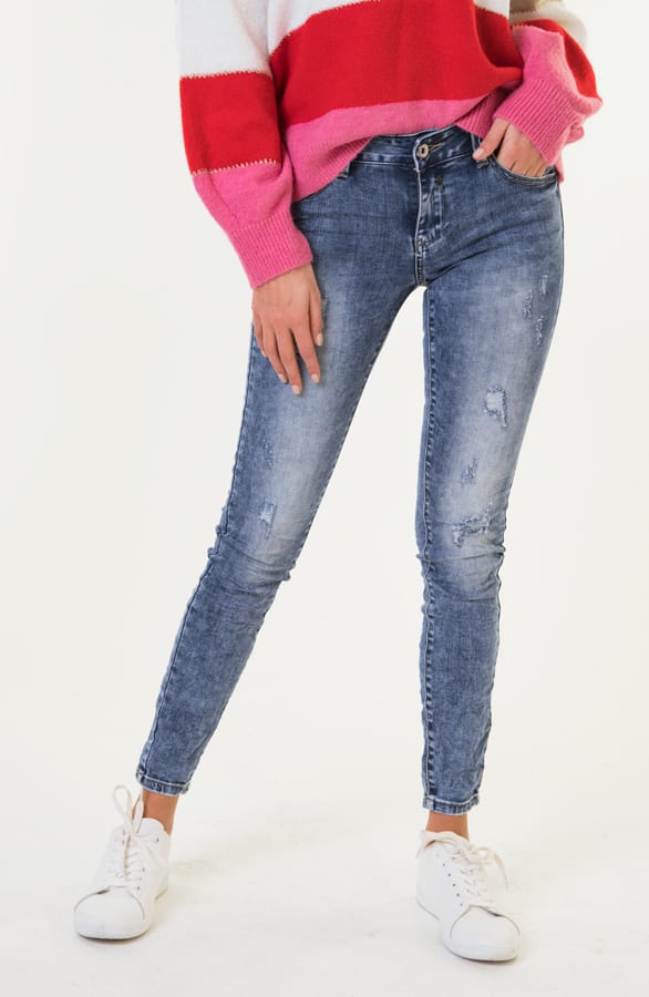 Jenna Damaged Jeans Blauw – shoparchief — foto 2