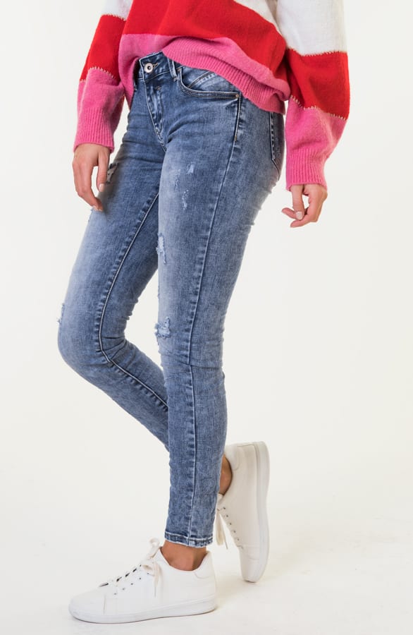 Jenna Damaged Jeans Blauw – shoparchief — foto 3