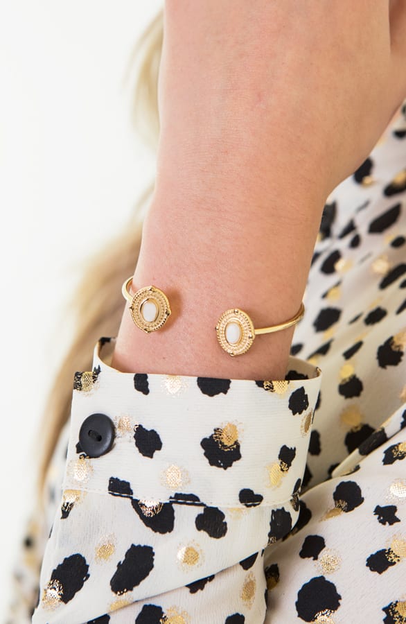 Amira Double White Jade Armband – shoparchief — foto 4