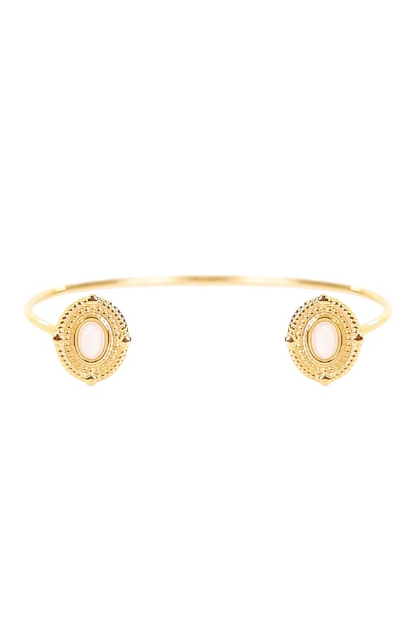 Amira Double White Jade Armband β shoparchief