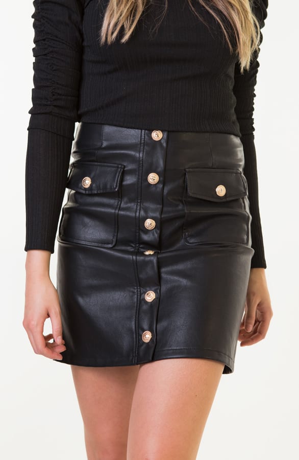 Ariel Leren Rok Zwart – shoparchief — foto 2
