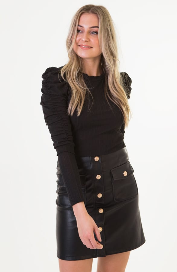 Ariel Leren Rok Zwart – shoparchief — foto 3