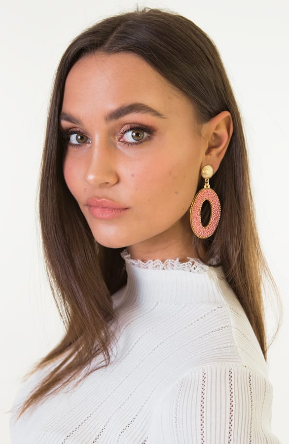 Aylin Oval Earrings Pink – shoparchief — foto 3