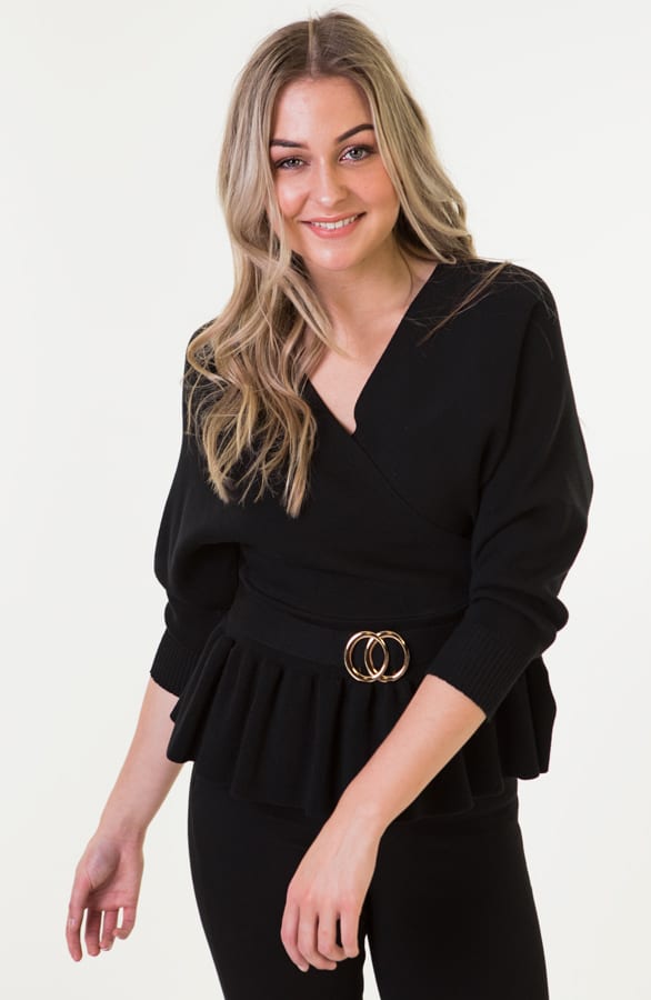 Becky Trui Met Overslag Zwart – shoparchief — foto 2