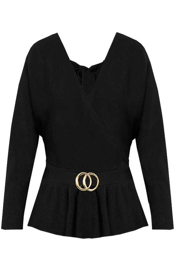 Becky Trui Met Overslag Zwart – shoparchief