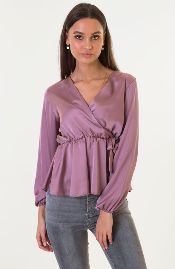 Blaire Satin Blouse Dust Roze – shoparchief — foto 2