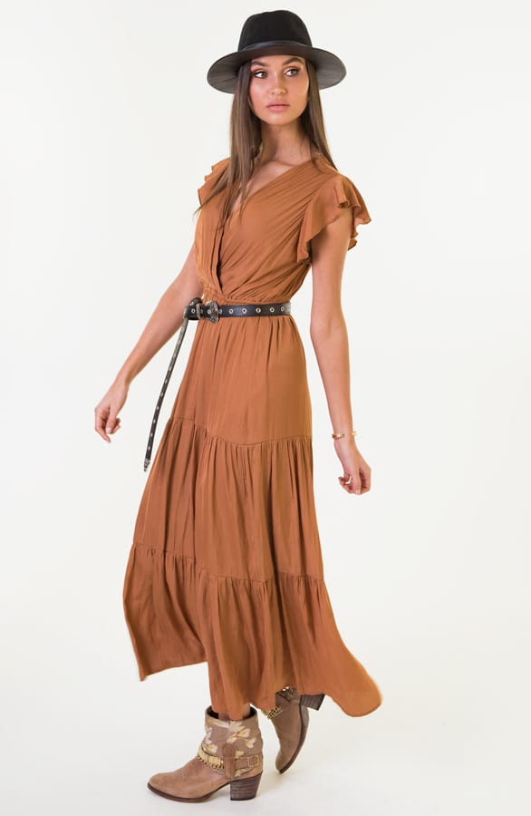 Claudia Maxi Jurk Cognac – shoparchief — foto 3
