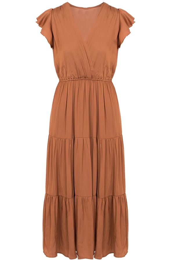 Claudia Maxi Jurk Cognac – shoparchief