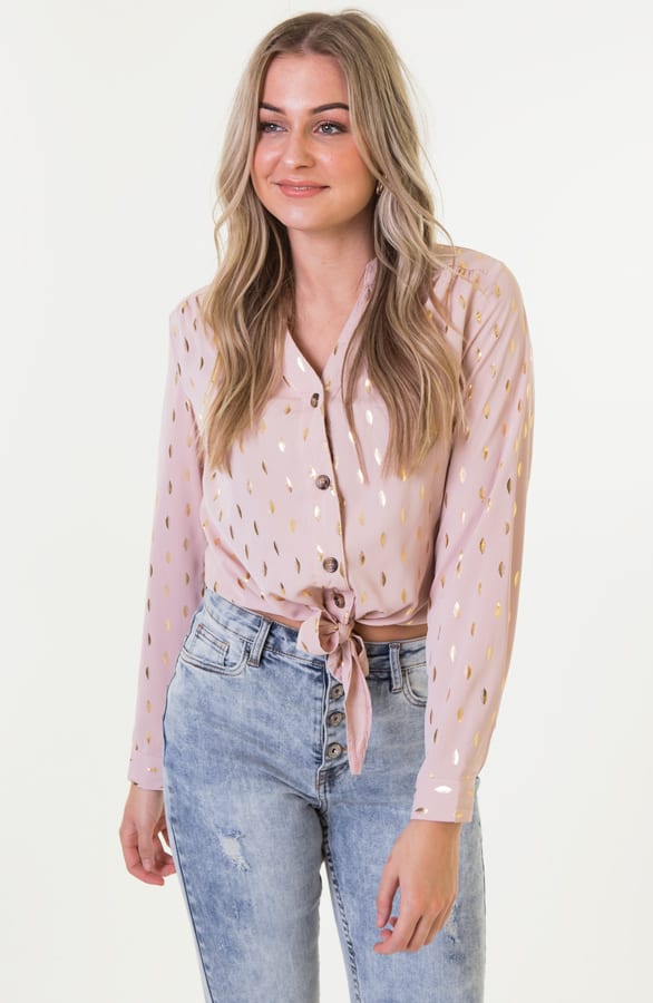 Estelle Feather Strik Blouse Roze – shoparchief — foto 2