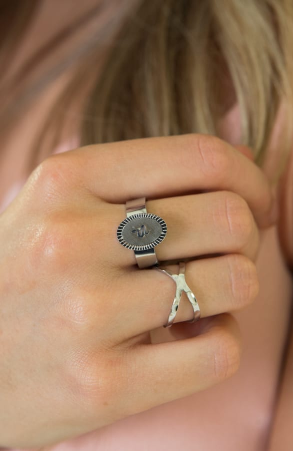 Feline Snake Zegelring Zilver – shoparchief — foto 2
