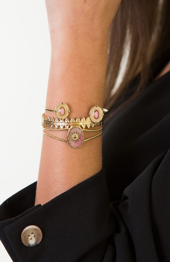 Fien Pink Stone Armband – shoparchief — foto 3