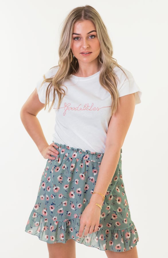 Flora Overslag Rok Mintgroen – shoparchief — foto 3