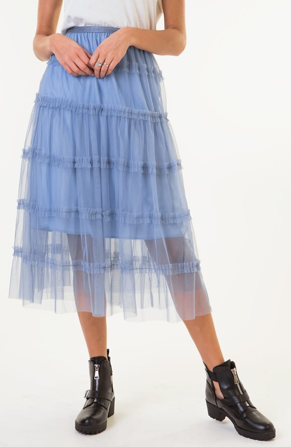 Flore Tule Rok Jeansblauw – shoparchief — foto 3