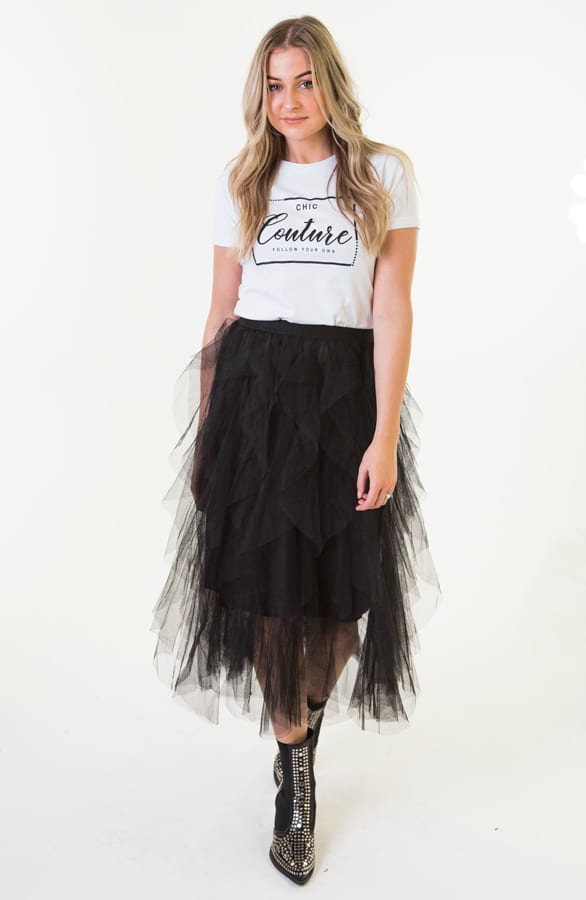 Jackie Tule Rok Lang Zwart – shoparchief — foto 3