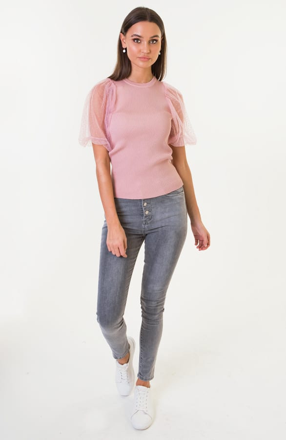 Kathy Pofmouw Stippen Top Roze – shoparchief — foto 2