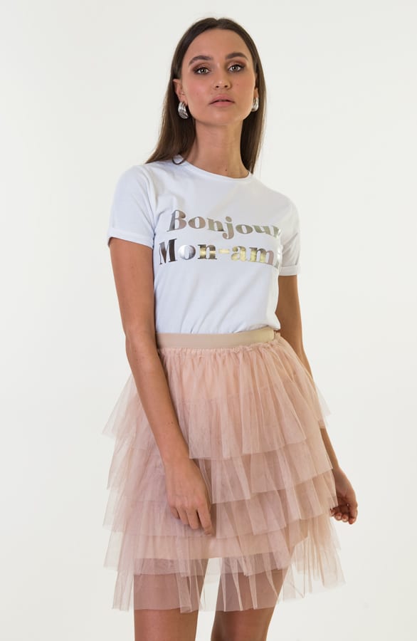 Kelly Tule Rok Dames Beige – shoparchief — foto 7