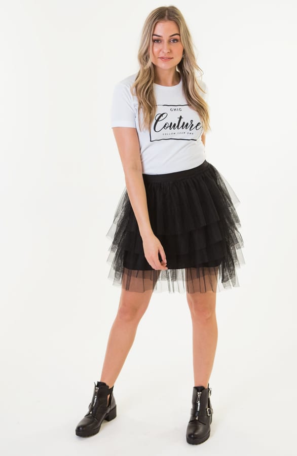 Kelly Tule Rok Dames Zwart – shoparchief — foto 4