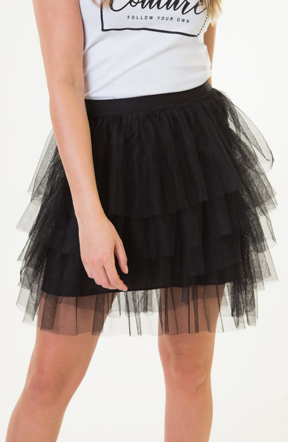 Kelly Tule Rok Dames Zwart – shoparchief — foto 2
