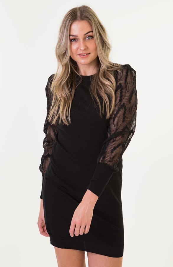 Kim Pofmouwen Bloemen Jurk Zwart β shoparchief