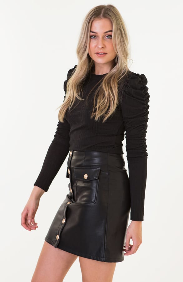 Luna Sleeve Pofmouwen Zwart – shoparchief — foto 4