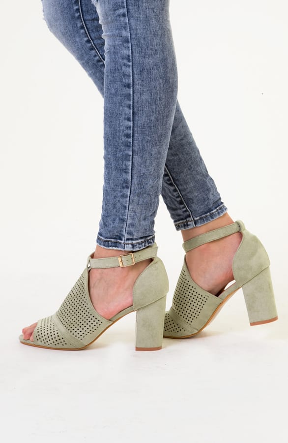 Mia Suede Hakken Mintgroen – shoparchief — foto 2
