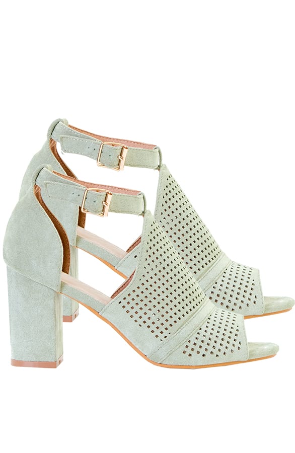 Mia Suede Hakken Mintgroen – shoparchief