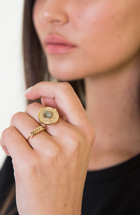 Naomi Feather Ring Goud – shoparchief — foto 2