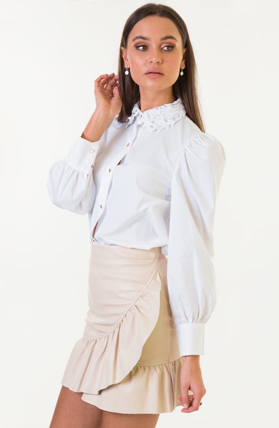Noor Pofmouwen Blouse Wit – shoparchief — foto 3