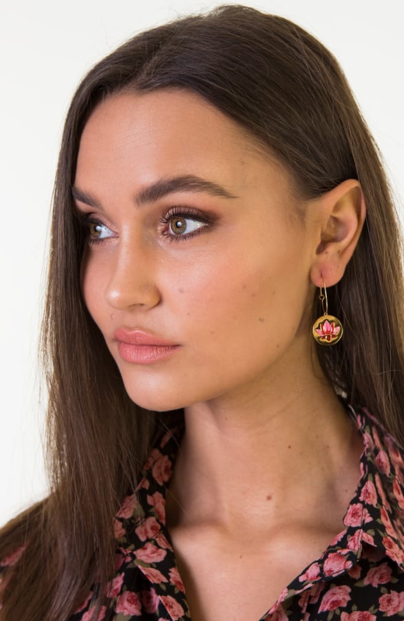 Thirza Lotus Oorbellen Goud – shoparchief — foto 2