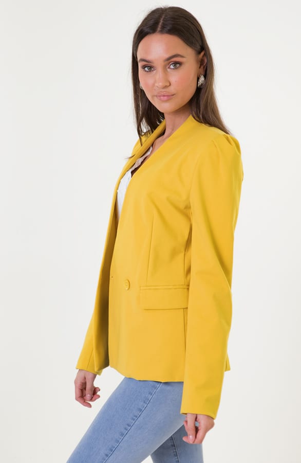 Blazer Pofmouwen Kyra Geel – shoparchief — foto 4
