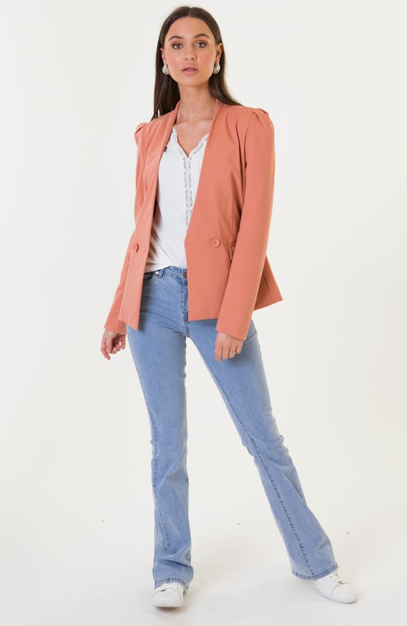 Blazer Pofmouwen Kyra Koraal – shoparchief — foto 4