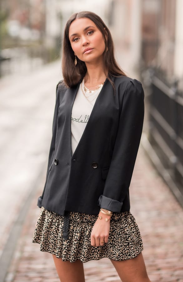 Blazer Pofmouwen Kyra Zwart – shoparchief — foto 2