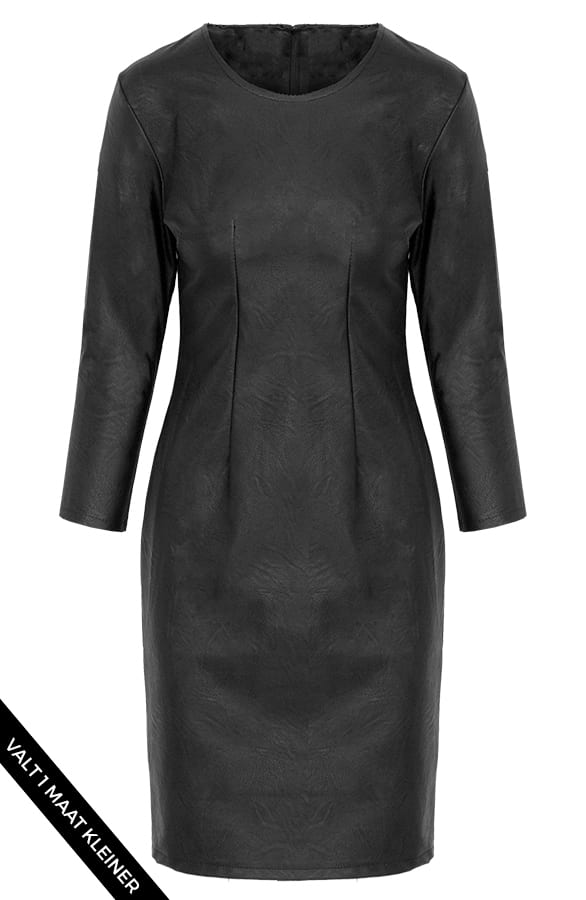 Chelsea Leren Jurk Zwart – shoparchief